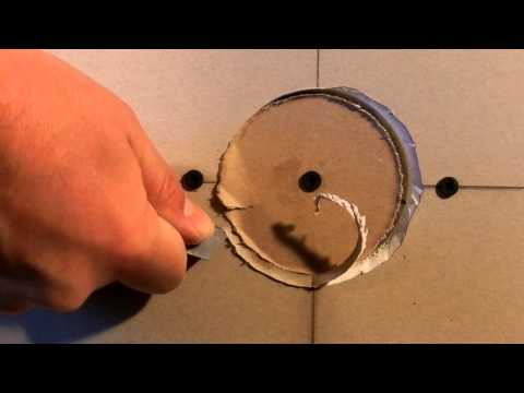 Видео: Уменьшение  отверстия для монтажа подрозетника. Reducing holes for installation of mounting boxes.