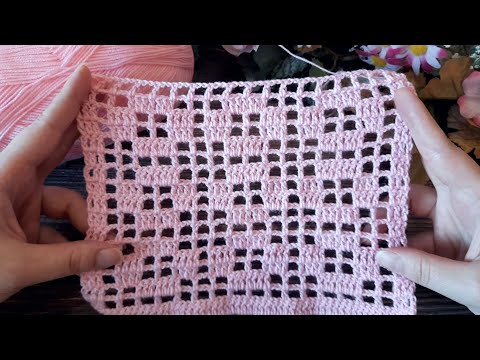 Видео: 🤗У ФИЛЕЙНЫХ узоров особая магия. Легкий, цветочный узор КРЮЧКОМ. (N 210).