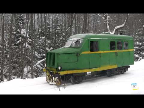 Видео: Вузькоколійна дрезина ПД1 у Вигоді / Schmalspur-Wagen PD1 in Vygoda