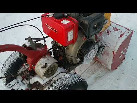 Видео: снегоочиститель к мотоблоку