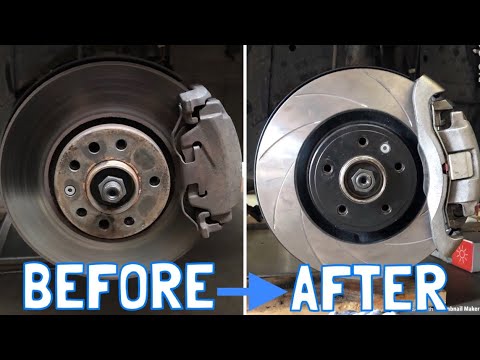 Видео: Модернизация передних тормозов Saab 9-3 Aero!
