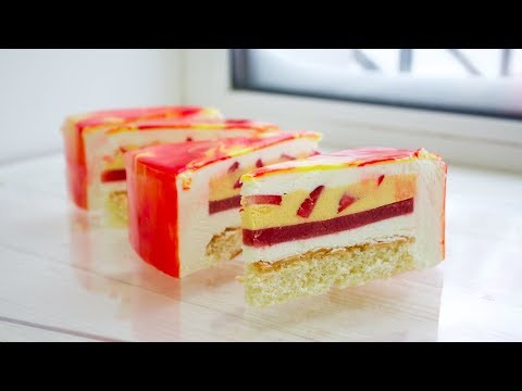 Видео: ТОРТ КОКОСОВЫЙ МАНГО КЛУБНИКА с ЗЕРКАЛЬНОЙ ГЛАЗУРЬЮ