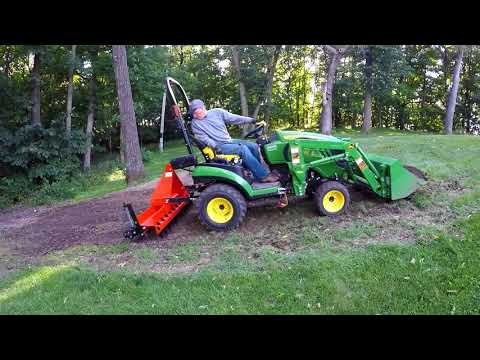 Видео: John Deere 1025r- Landpride почвоизмельчитель SP 2060 / № 84