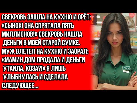 Видео: СЫНОК! ЭТА КОЛХОЗНИЦА СПРЯТАЛА ПЯТЬ МЛН ОТ НАС!» — ЗАОРАЛА СВЕКРОВЬ, НАЙДЯ МОИ ДЕНЬГИ.А МУЖ СДЕЛАЛ…
