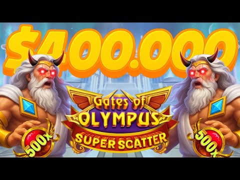 Видео: Суперразброс Gates of Olympus на 400 000 долларов — Зевс сходит с ума!