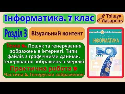 Видео: Тема 9. Пошук та генерування зображень в інтернеті. Частина 2 | 7 клас | Тріщук