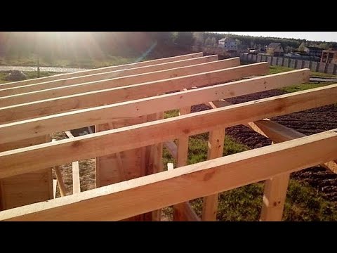 Видео: ДЕЛАЕМ СТРОПИЛА ОДНОСКАТНОЙ КРЫШИ. ПРОСТО И БЫСТРО.