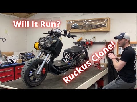 Видео: Заведётся ли? Купил китайский клон скутера Honda Ruckus 50cc всего за 200 долларов! GY6 139QMB