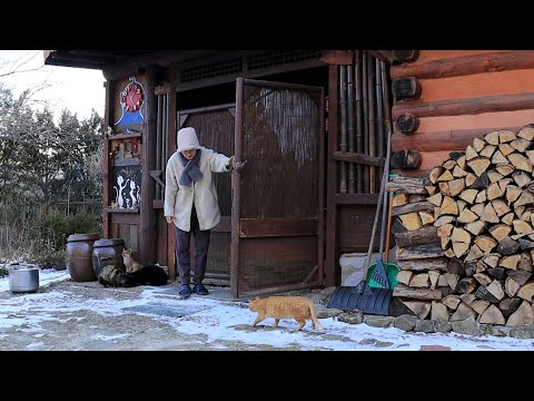 Видео: Теплая зимняя повседневная жизнь корейской деревни среди волны холода~!!