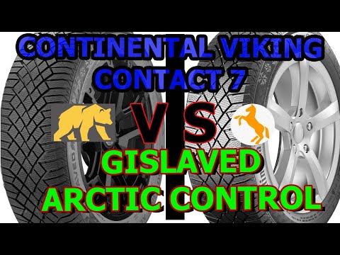 Видео: Continental Viking Contact 7 VS Gislaved Arctic Control /обзор/замеры