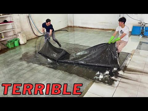 Видео: Из забытого в дорогое сердцу: преображение ковра // Даже старый владелец хочет вернуть его!