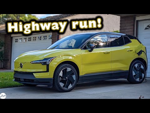 Видео: Volvo EX30 Dual Motor 2025 года — тест запаса хода и эффективности в реальных условиях шоссе