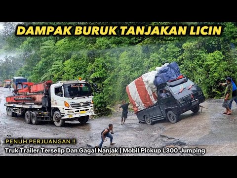 Видео: Скользкая дорога !! плохие инциденты на крутых подъемах || Тяжелые грузовики и автобусы