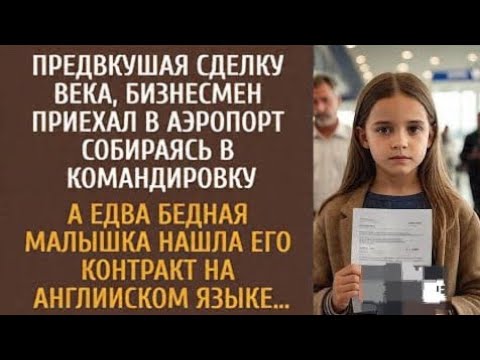 Видео: Предвкушая сделку, богач приехал в аэропорт… А едва бедная малышка нашла его контракт на английском…
