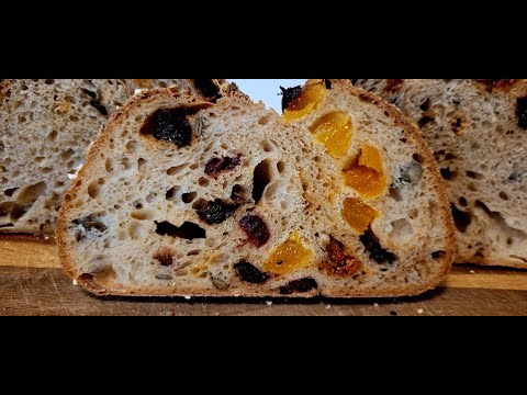 Видео: Хлеб на закваске с сухофруктами, какой же он вкусный!!