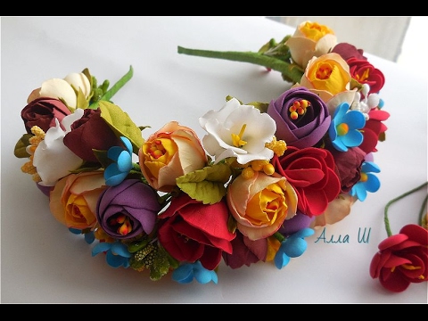 Видео: МК Ободок с Цветами из Фоамирана 😍