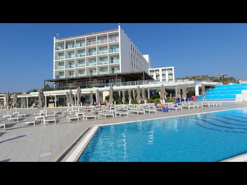 Видео: Остров Родос отель Eden Roc октябрь 2021: территория отеля,  пляж, ужины в ресторанах а-ля-карт...