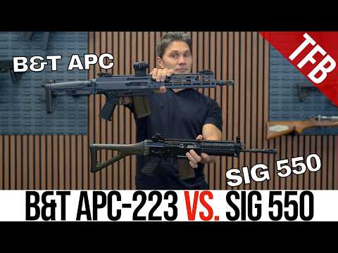 Видео: SIG 550 против B&T APC-223: $$$ Swiss Rifle Showdown
