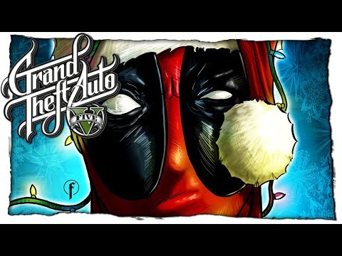 Видео: НОВОГОДНИЙ ДЭДПУЛ КАТАЕТСЯ НА СНОУБОРДЕ GTA 5 МОДЫ: Deadpool