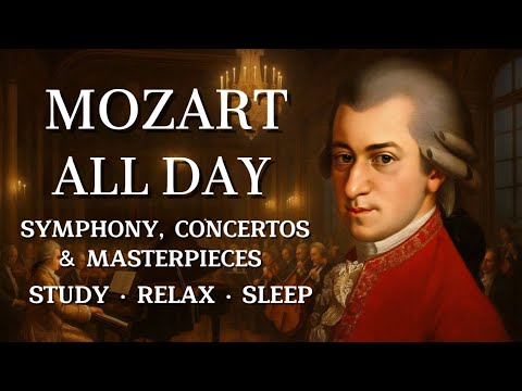 Видео: 🎼 Моцарт целый день (10 часов) 🎶 Полные симфонии, концерты и шедевры для учебы и отдыха