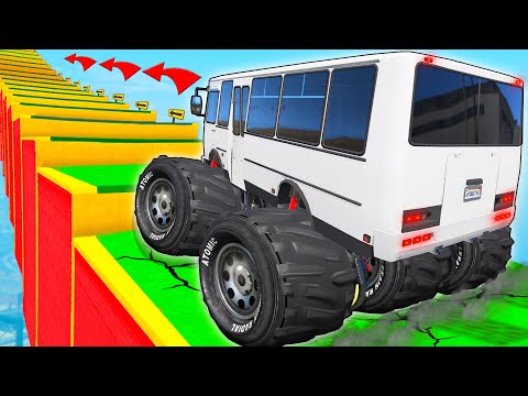 Видео: КАК ДАЛЕКО СМОЖЕТ ЧИТ МОНСТР ТРАК ЗАБРАТЬСЯ ПО СТУПЕНЬКАМ ЛЕСТНИЦЫ? ЭКСПЕРИМЕНТЫ ГТА 5!