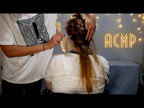 Видео: Мурашечное перебирание и расчесывание Таниных волос АСМР