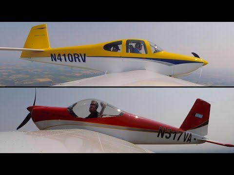 Видео: Самый большой и самый маленький фургонный самолёт (RV-10 против RV-12) Демонстрация полётов флота...