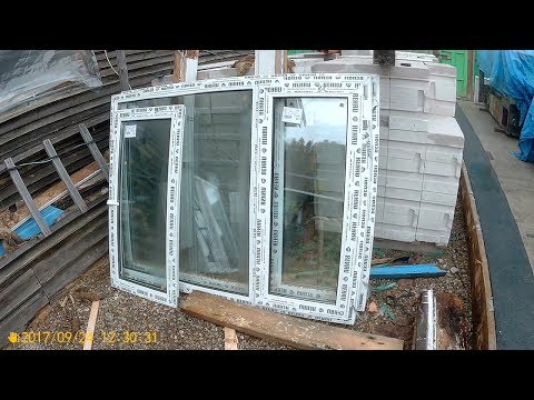 Видео: Ставим пластиковые окна в брусовой деревенский дом.