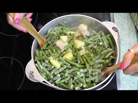 Видео: Как приготовить стручковую фасоль с мясом и картофелем? Рецепт простой и вкусный👍