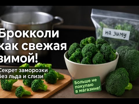 Видео: Брокколи, как свежая даже зимой! Раскрываю СЕКРЕТ заморозки — без льда и слизи!