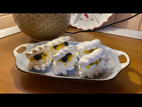 Видео: Пирожное ПАВЛОВА в виде РАКУШКИ / Наша ЁЛОЧКА / AlexMilana