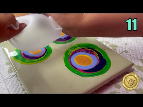 Видео: Акриловая заливка | Погружение в шары | День 11 30-дневного конкурса по жидкому искусству от Marj...