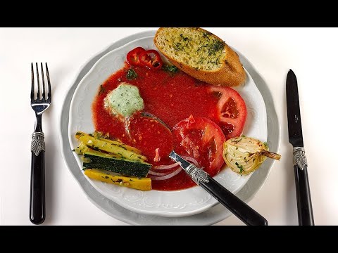 Видео: Гаспаччо для удивления гурманов! Какие специи и пряности улучшают гаспачо? Не окрошка на сыворотке!