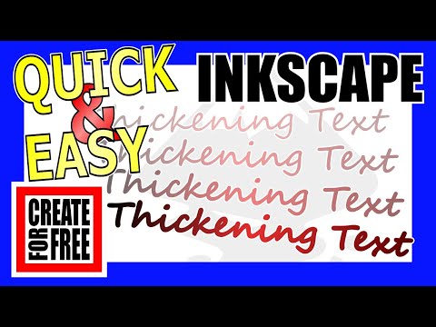 Видео: Утолщение текста Inkscape | Утолщение шрифтов