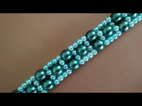 Видео: Easy beaded bracelet. DIY. Лёгкий браслетик из бусин