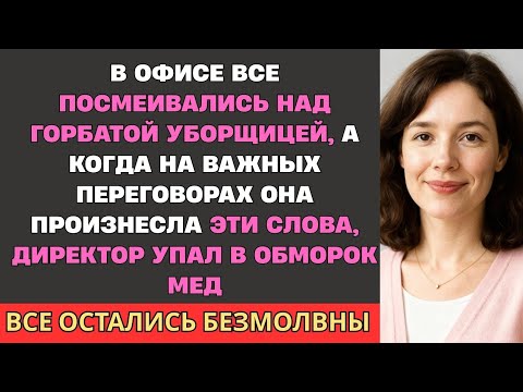 Видео: В офисе все пинали горбатую уборщицу… Когда на важных переговорах она сказала ЭТО директор побледнел