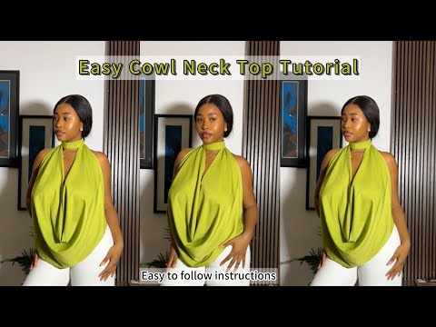 Видео: 30-минутный топ с воротником-хомут | Подходит для начинающих | Быстро и легко
