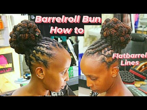 Видео: Как уложить пучок из 5 прядей с плоскими линиями на длинных дредах.