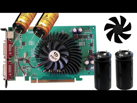 Видео: 8600GT безумная замена конденсаторов