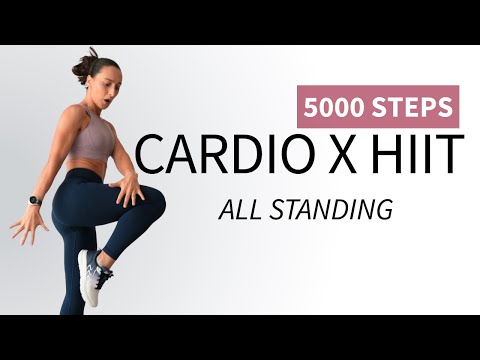 Видео: 30-минутная интенсивная кардио-тренировка на всё тело | Без оборудования | Все упражнения стоя, 5...