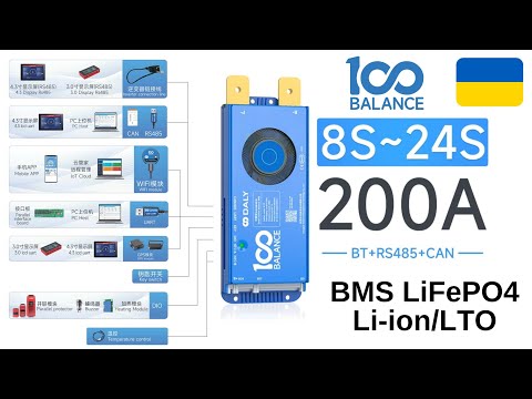 Видео: 100 Balance BMS R24TM. Перевірка балансування, захистів, режимів роботи. Оновлення прошивки.