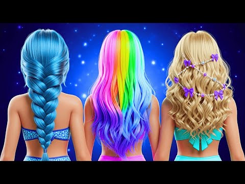 Видео: Лайфхаки для красоты русалок ✨ Как стать русалкой 💖
