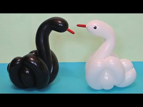 Видео: Лебедь из шарика / one balloon Swan (Subtitles)