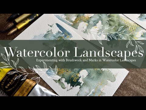 Видео: Акварельные пейзажи: эксперименты с кистью и штрихами