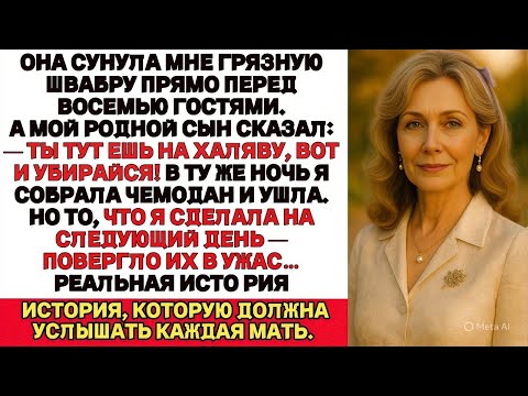 Видео: За праздничным ужином невестка протянула мне швабру и бросила:— Хватит прикидываться больной!