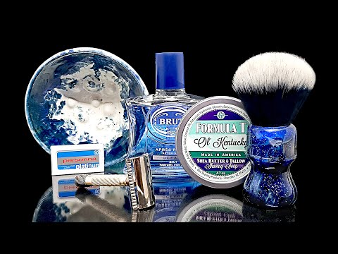 Видео: Бритьё! Rotbart, Yaqi 26 мм, Чаша Млечный путь Мужской материк, FORMULA T, BRUT, Personna