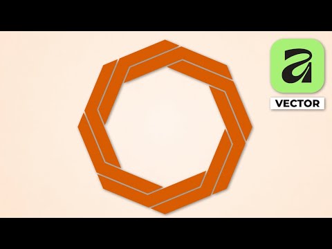 Видео: Как создать логотип в виде восьмиугольной спирали в Affinity (Vector Studio)