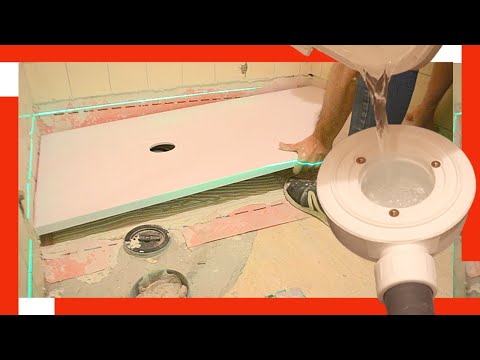 Видео: 🚿 УСТАНОВКА ДУШЕВОГО ПОДДОНА ИЗ СМОЛЫ 🔥 Индивидуальный крой для идеальной отделки 🔪