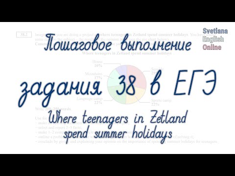 Видео: Пошаговое выполнение задания 38 в ЕГЭ: "Where teenagers in Zetland spend their summer holidays"