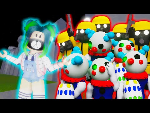 Видео: СБЕЖАЛА ОТ 10 БОТОВ И СТАЛА ПРИЗРАКОМ! Roblox Piggy 10 Bot
